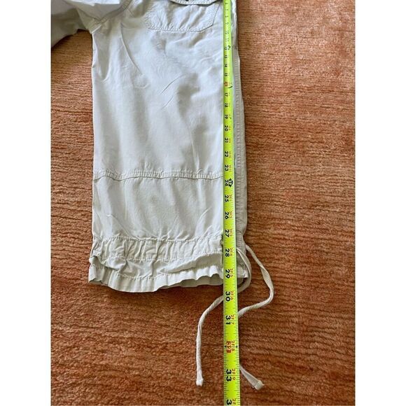Victorias Secret London Jean Chino Ivory Crop Capri Pants  Cargo Trousers - Picture 5 of 8